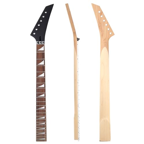 Manche de guitare électrique 24 frettes 64 cm érable avec écrou de verrouillage noir