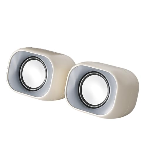 Enceintes à gamme complète blanches compactes pour un son pur