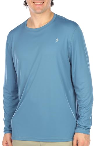 Reel Legends Mens UPF 50+ Solid Reel-Tec Long Sleeve Shirt X-Large Slate Blue