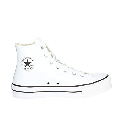 Converse Chuck Taylor All Star Eva Lift Hi White/Black Leather 6 Us Junior #TOP3