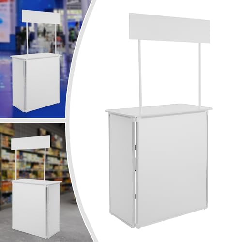 image for BOPRCSH Portable Tradeshow Podium Table, Popup Promotional Counter Tab