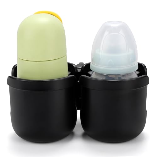 Image of Accmor Stroller Cup Holder, Universal Cup Holder for Uppababy Nuna Doona Strollers, Bottle Drinks Holder for Wheelchair, Walker, Bike, Scooter
