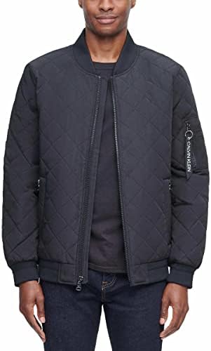 Calvin Klein Men's Quilted Baseball Jacket (L)