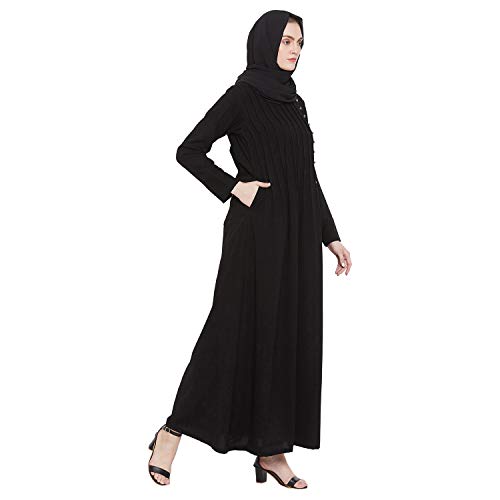 Image of Nabia Nida Matte Fabric Full Length Abaya Dress for Women