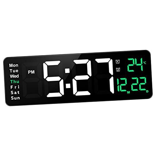 Horloge murale numérique LED verte : résolvez le manque de lisibilité avec la télécommande