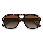 SOJOS Retro Thick Polarized Aviator Sunglasses for Women Men, Large Trendy Bold Square Pilot Shades SJ2385