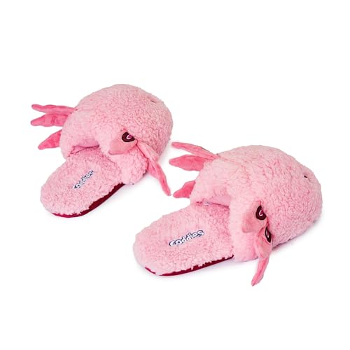 Coddies Axolotl Plush Slippers - Funny and Comfortable Animal House Slippers - Adorable Novelty Gift and Gag Gift Idea for Women, Men & Kids2