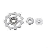 11T Rear Derailleur Pulley Wheel for 7–12 Speed Bikes – for CNC Machined Aluminum Alloy, Anodized Finish, Sealed Cartridge Bearing, Lightweight Replacement Part(Silver)