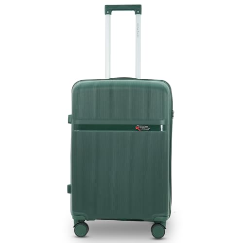 Image of Fly Luggage Trolley bag | Durable Polypropylene Hard Shell | Polypropylene, Lightweight Large Expandable Hardshell, 8 Disc Wheels, TSA Type Lock