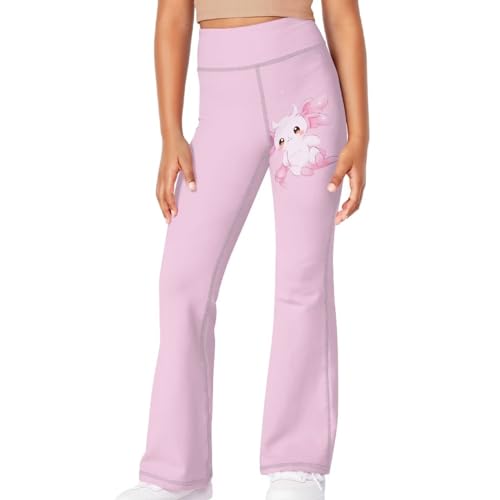 Image of Girls Leggings Floral Print High-Waisted Flared Pants 5-14 Years