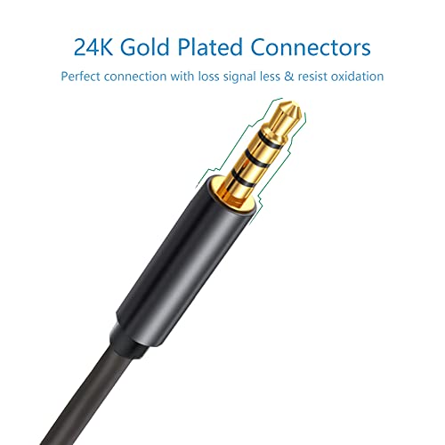 Covs 3.5Mm Audio Cable (3.3Ft/1M， Male To Male 4-Pole Hi-Fi Stereo Trrs Jack Aux Cord For Car，Headphones, Home Stereos, Speaker, Iphone, Ipad, Ipod, Echo, Android & More #TOP1