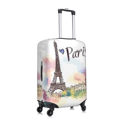 Colorful Paris Luggage Cover for Suitcase Eiffel Tower Elastic Suitcase Cover Protector Luggage Sleeve Anti Scratch Dust Fits 25-28 Inch3