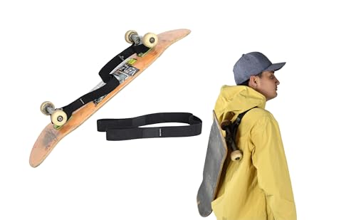 Correa de Transporte para Monopatin - Banda Elástica para Llevar Skateboard - Solución de Transporte Conveniente y Cómoda - Accesorios Monopatin - Fácil de Usar y Transportar a Cualquier Lugar