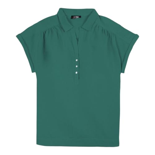 Blouse femme vert TBS ideale pour vos sorties citadines en taille 42