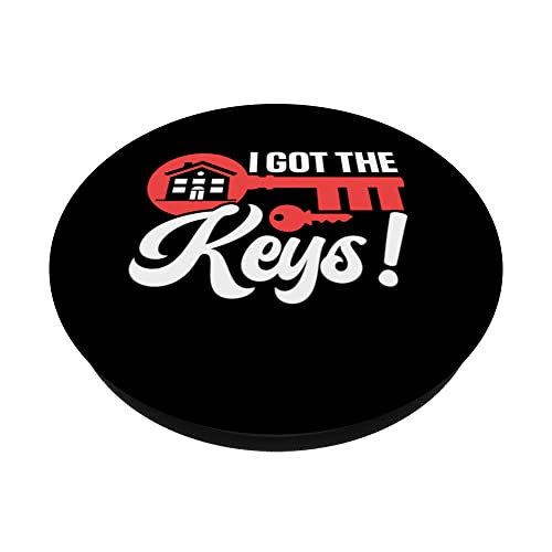 I Got The Keys Landlord Home Homeowner House PopSockets Swappable PopGrip, Black - Image 2