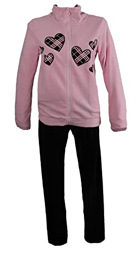  LOVABLE Pigiama Completo Donna Pile Blu e Rosa con Zip cod. L0BLP (M, Rosa)