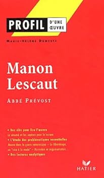 Paperback Profil d'une oeuvre : Manon Lescaut de l'Abbé Prévost [French] Book