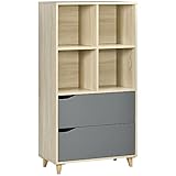 STRUTTURA STABILE: La casa deve essere un luogo sicuro per chiunque, per questo motivo è stato incluso un design antiribaltamento per fissare la libreria alla parete. Quattro gambe in legno di pino sostengono bene l'intera struttura.