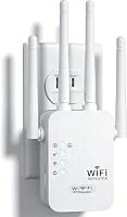 Ripetitore WiFi 1200 Mbps, 5GHz/2.4GHz Dual-Band Wireless Extender Potente, WiFi Amplificatore con 4 Antenne, Porta Gigabit Ethernet, WPS, Supporta 3 Modalit&agrave;, Compatibile con Tutti i Box Internet