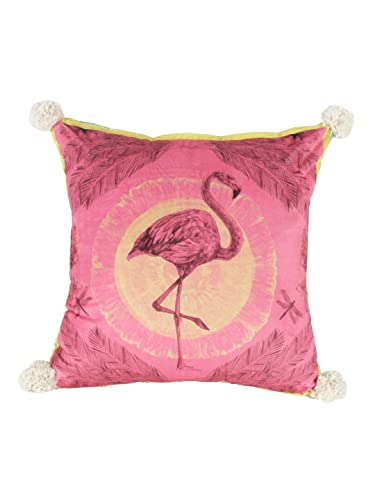 Image of eyda Digital Printed Cushion Covers with Zipper (Pack of 2) 18x18 Inches, Velvet Reversible Pillow Covers, Decorative Throw Cushion Covers, Square Cushion Cover for Sofa, Bed and Home Decor