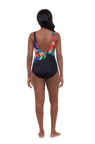 Women's Panel Scoopback Highneck One Piece Swimsuit3