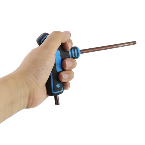 Image of Antrader T40 Torx Screwdriver,Anti Tamper Proof Torx Key,S2 Steel Non-Slip T-Handle Dual End Wrench (Blue)