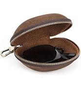 CONTACT'S FAMILY Portable Storage Case, Multi-functional Leather Storage Travel Pouches for Earbu...