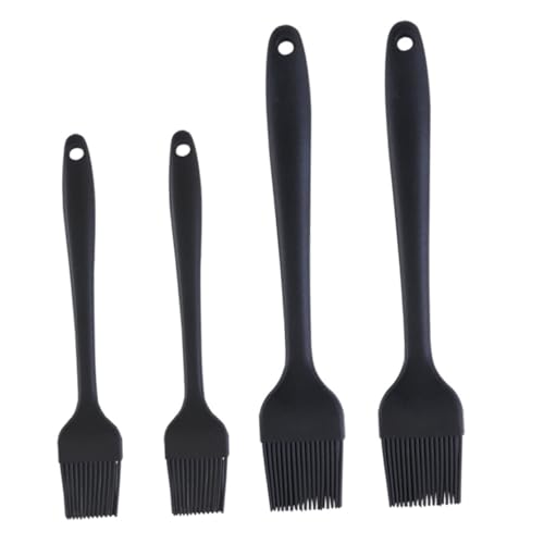 Cabilock 4pcs Silicone Basting Brush Heat Resistant Kitchen Tool for Baking Bbq and Cooking for Oil Egg Wash and Soy Sauce Application and Easy to Clean
