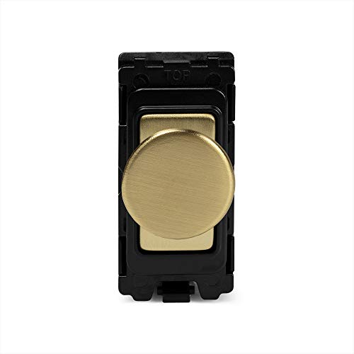 Soho Lighting Brushed Brass 6A Dummy Dimmer Switch - Grid Module