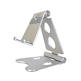 スマホスタンド ZAZ アルミ製 スマホ スタンド ホルダー スマートフォンスタンド タブレット y-1002(シルバー)