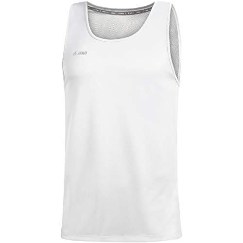 JAKO Unisex Kinder Løb 2.0 Tanktop, Weiß, 152 EU