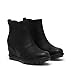 Sorel Women's Joan Rhapsody Chelsea Wedge Boot, Black/Black, 10