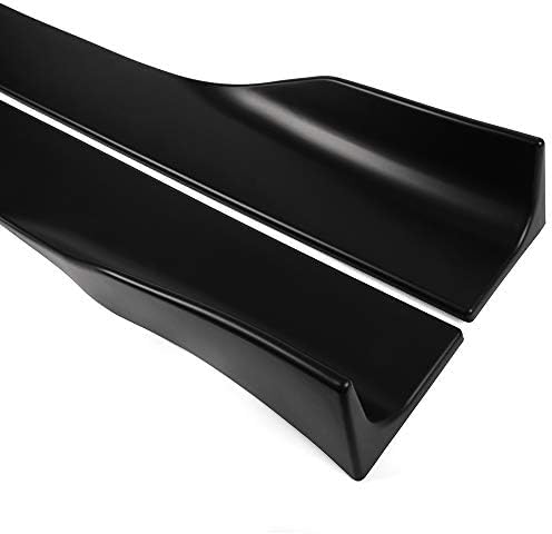 Miniatura 6 de Speedmotor - Juego de 4 faldones laterales inferiores basculantes para automóvil, divisores de extensión universales, color negro