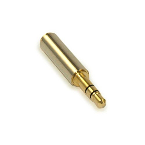 MyCableMart 3.5mm Male to Female Port Extender Adapter, Stereo TRS, Gold Plated