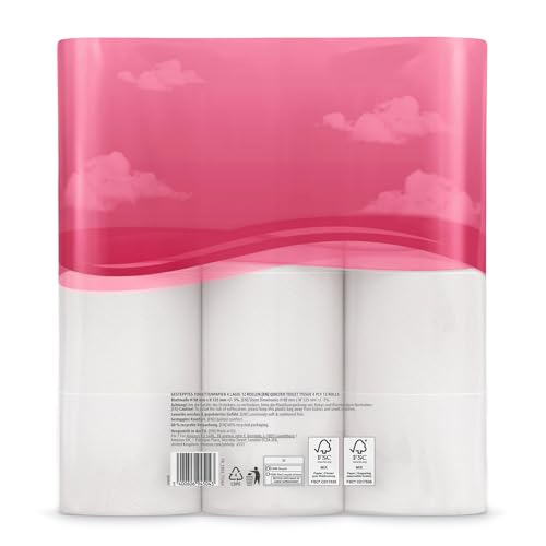 by Amazon Premium Toilettenpapier, 4-lagig, 12 Rollen, 1er-Pack, 160 Blatt pro Rolle, FSC-zertifiziert