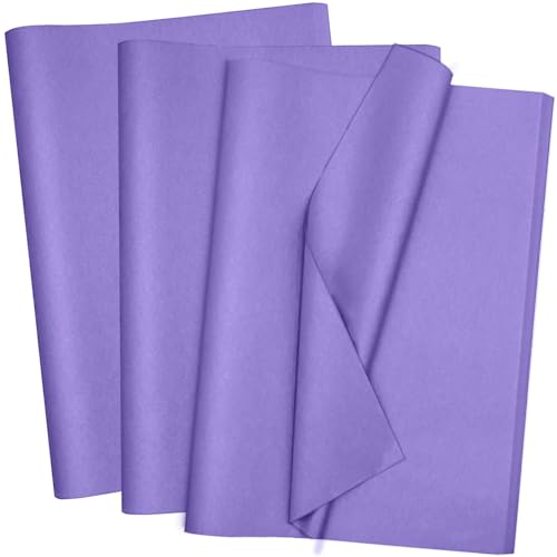 Jkopsnr 100 Sheets Purple Tissue Paper 20x14 Inches Tissue Paper for Gift Bags Wrapping Tissue Paper Bulk for DIY Crafts Birthday Halloween Holidays Decor