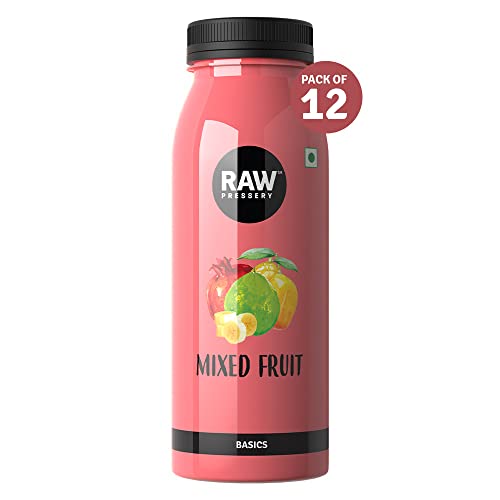 Raw Pressery Mixed Fruit Juice (12 x 200ml) High Vitamin C & Dietary Fiber, Natural Energizer & Immunity Booster, Healthy Juice, No Added Sugar