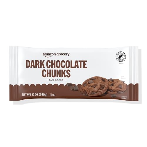 Amazon Grocery, Dark Chocolate Chunks, 12 Oz (Previously Amazon Fresh, Packaging May Vary)