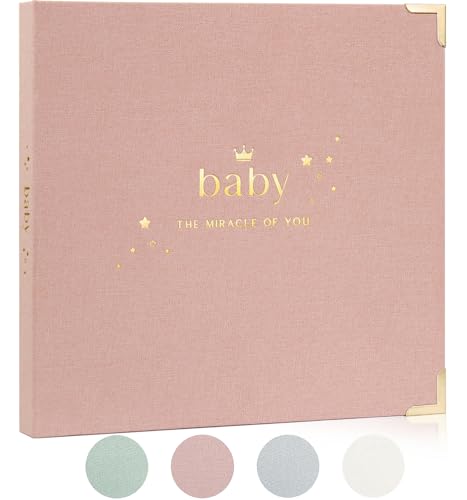 Image of Baby Book Girls Keepsake - Baby Memory Book Girl Photo Album - Baby Books Gift for Baby Shower - Gender Reveal Gifts Girl for Expecting Mom - Newborn Keepsake Gifts for First Time New Mom Parents