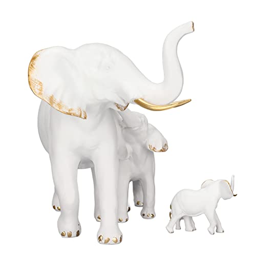 Figurines d'éléphant blanche décoration maison rangement bijoux bagues 22cm - 5