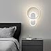 EPHIBUX Modern LED Wall Sconce Minimalist White Geometric Round and Oval Wall Lamp 3 Color Temperature Changeable Wall Light for Bedroom Bedside Living Room Hallway Lighting