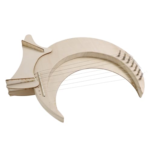 Levemolo 7-string Wooden Lyre Harp Portable Music Instrument for Boys and Girls Easy to Play Harp Musical Instrument