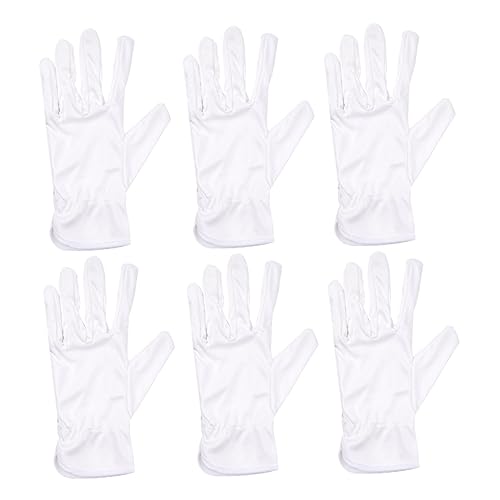 jojofuny 10 Pares guantes industriales guantes de trabajo guantes de algodón para guante con forro estirable white gloves guantes de seguridad guantes protectores guantes de fibra