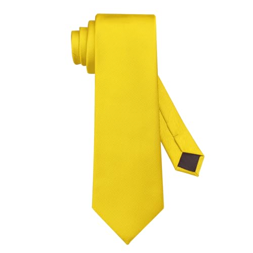 Image of DecTwig Men's Ties Solid Color Formal Neckties 3.15 inch (8CM) Black Ties For Men