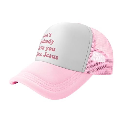 Image of Put It On My Boyfriends Tab Trucker Hats for Women Pink Men Humor Gift Pink Hats for Men