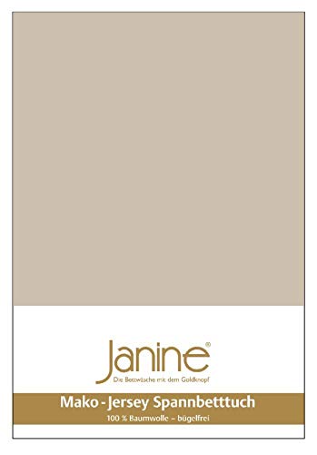 Janine Bettwäsche Kissenbezug Jersey Betttücher I Farbe 19 Naturell I Größe 40x40 cm I Reine Baumwolle