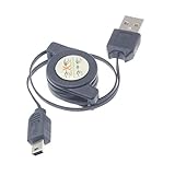 USB Cable Retractable Mini-USB Charger Power Cord Compatible with HTC Droid Eris - Google G1 - Hero - Imagio - Mogul - Mogul PPC6800 - Mogul VX6800 - MyTouch Magic 3G - Ozone XV6175 - Pure