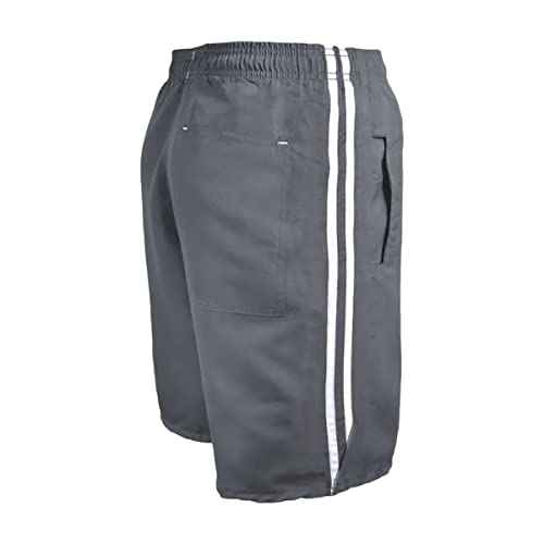 Bermuda Masculina Tactel 3 Bolsos Academia Praia Corrida Premium TAMANHO:XGG;COR:CINZA