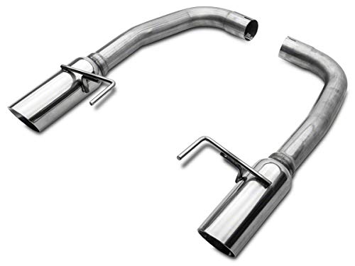 SR Performance Muffler Delete Axle-Back Exhaust with Polished Tips Compatible with 15-17 Mustang GT