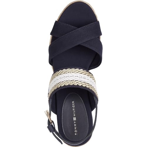Sandales Tommy Hilfiger GOLDEN WEBBING MID WEDGE - vue 6